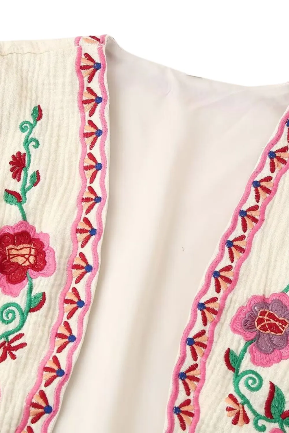 ' Zachary' Versatile Embroidered Vest Top