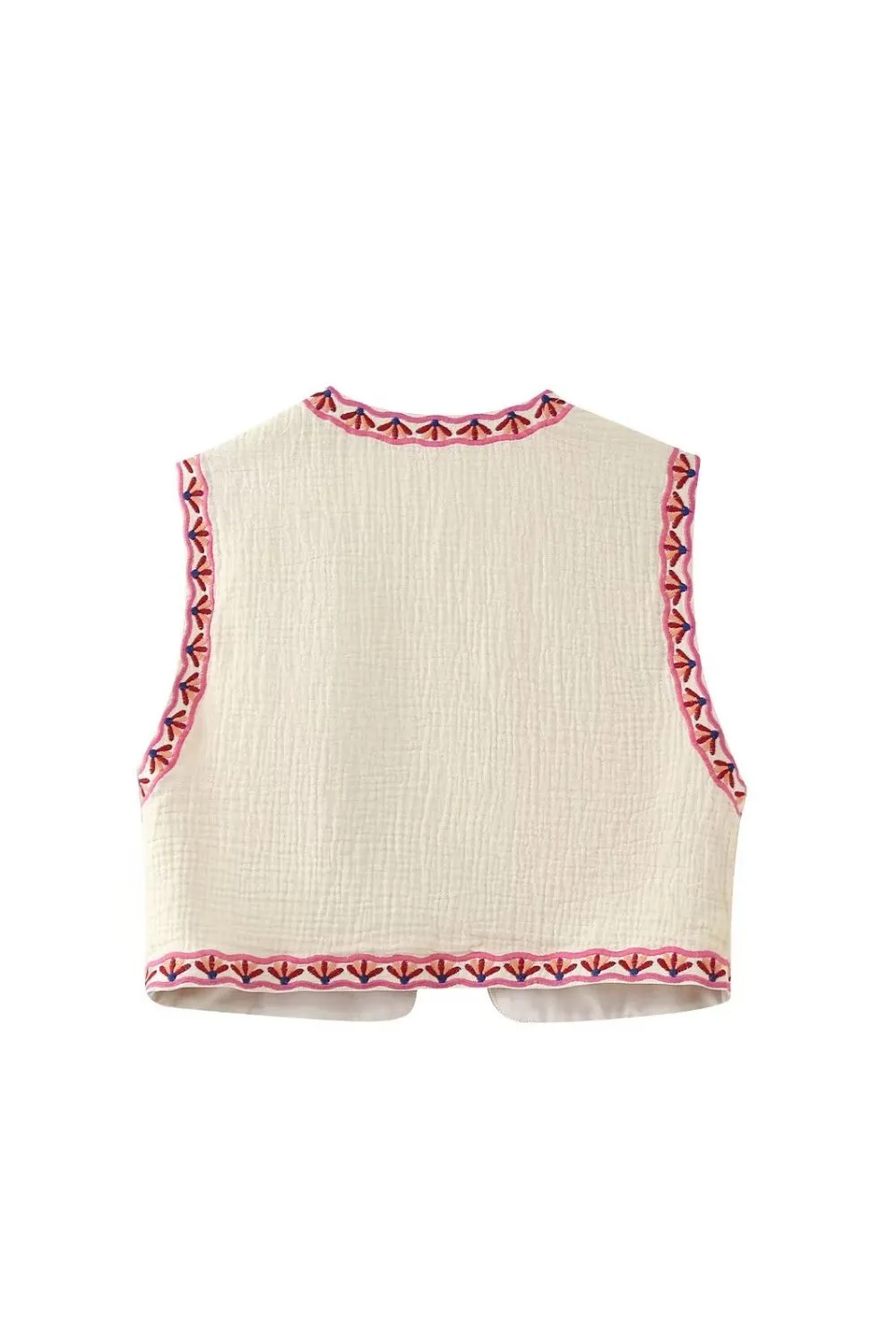 ' Zachary' Versatile Embroidered Vest Top