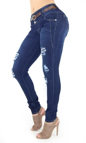 18448 Maripily Women's Distressed Skinny Jean