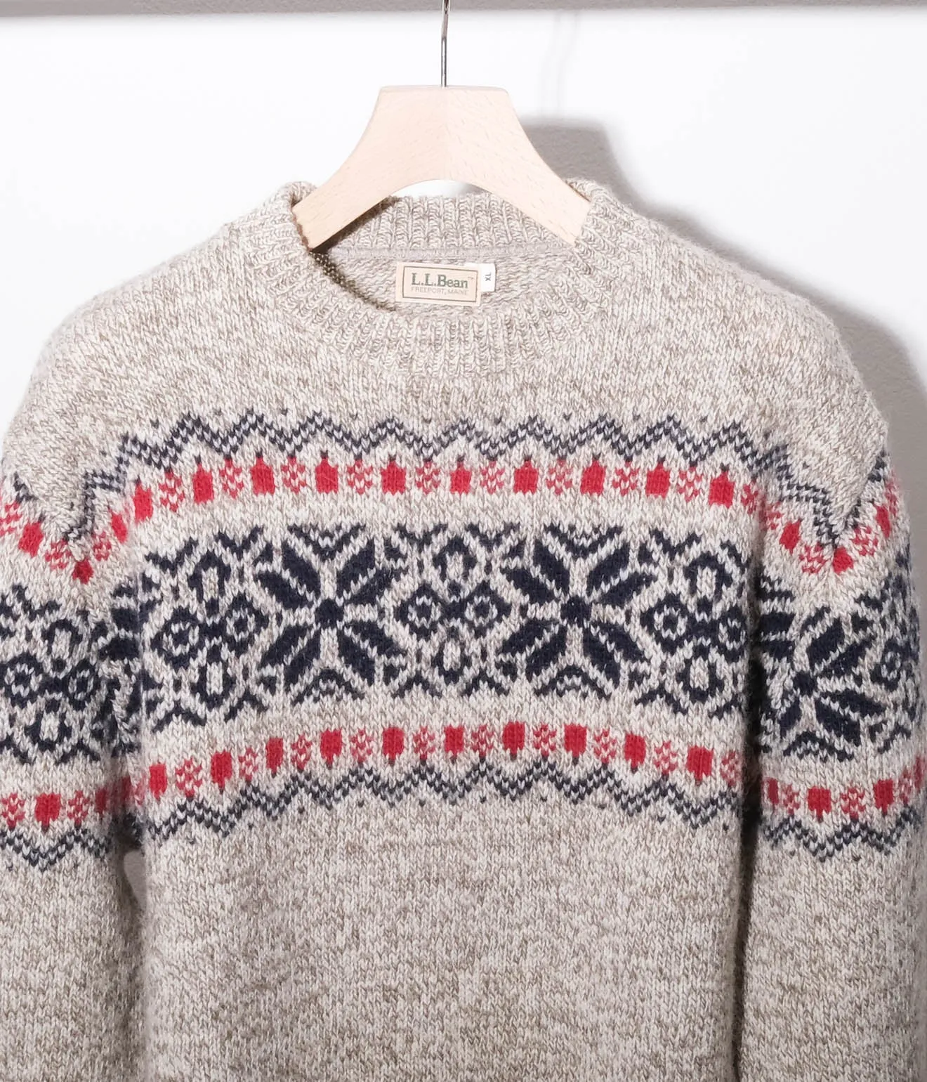 80's L.L.Bean Snow Pattern Sweaters (Grey)