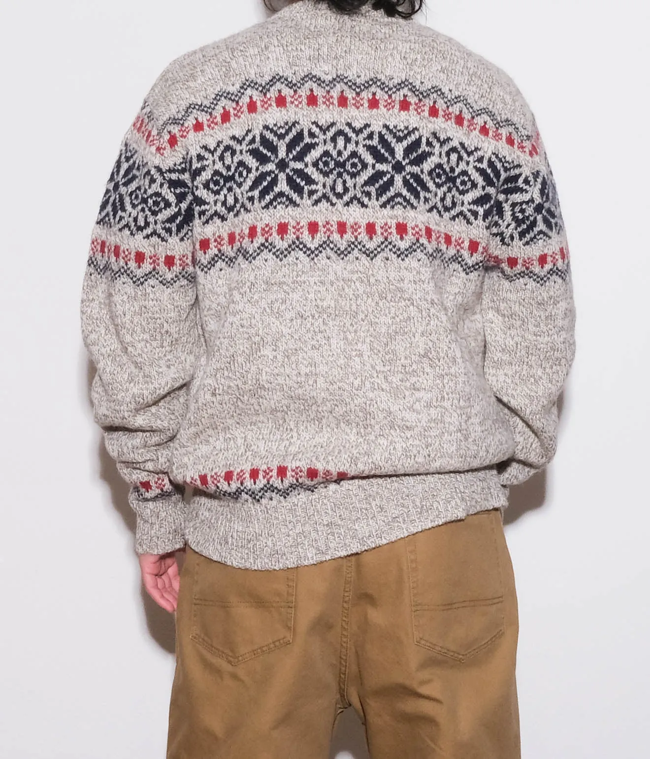 80's L.L.Bean Snow Pattern Sweaters (Grey)