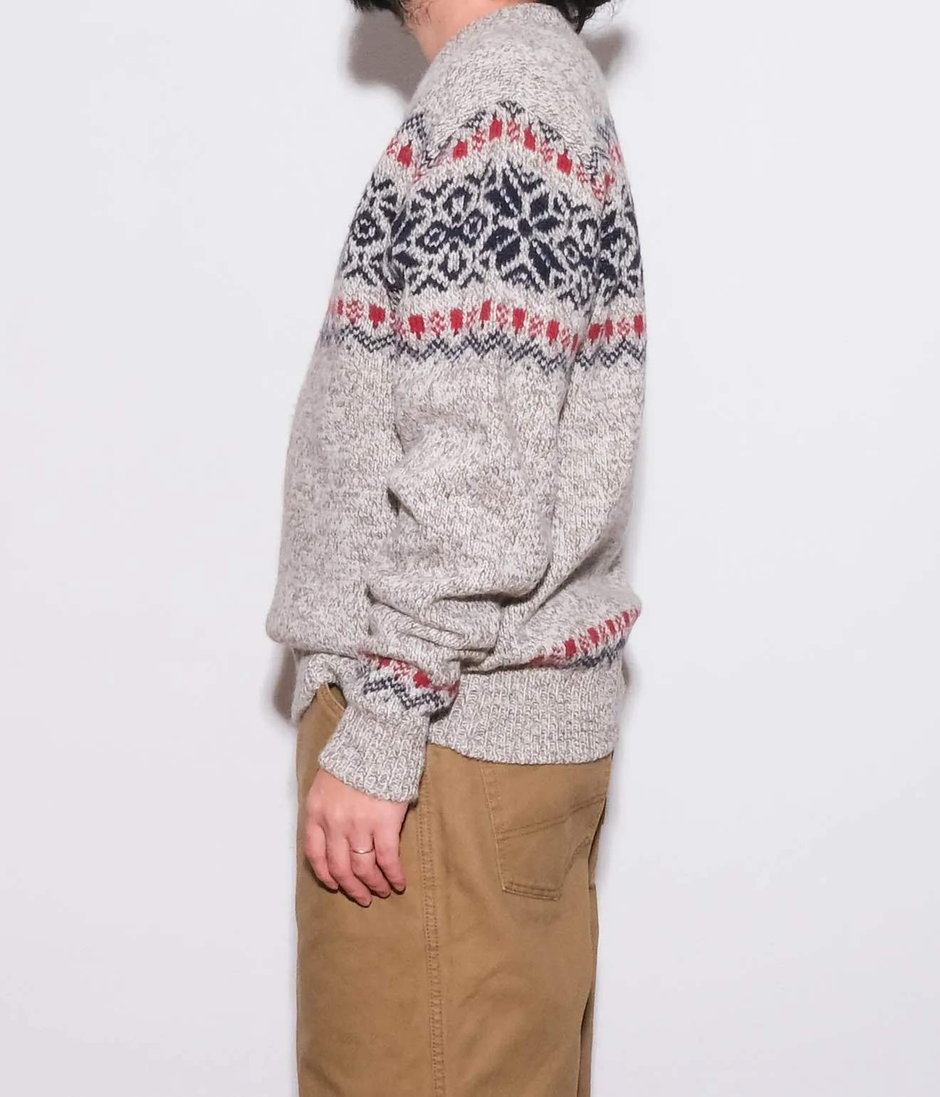 80's L.L.Bean Snow Pattern Sweaters (Grey)