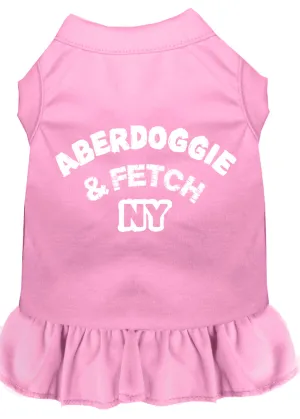 Aberdoggie Ny Screen Print Dress Light Pink Med
