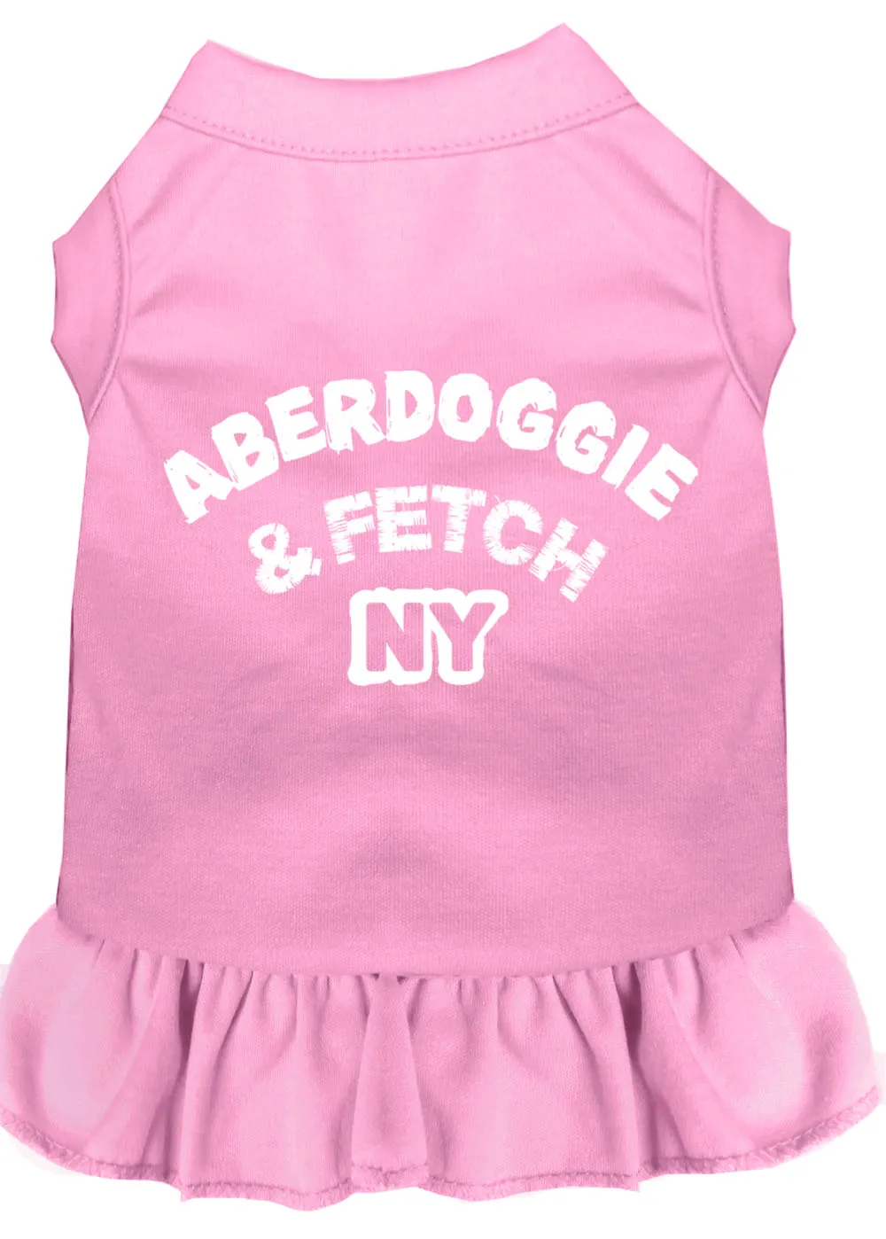 Aberdoggie Ny Screen Print Dress Light Pink Med