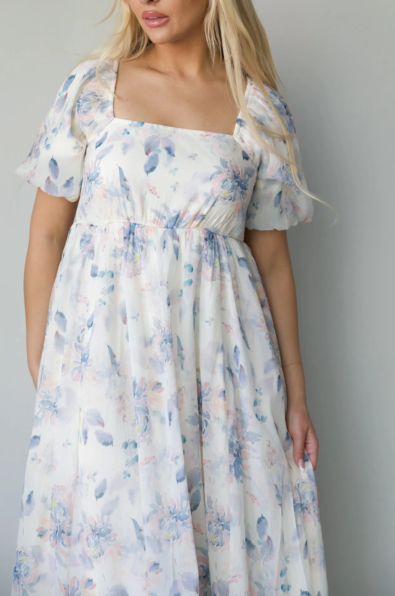 Aria Square Neck Floral Dress