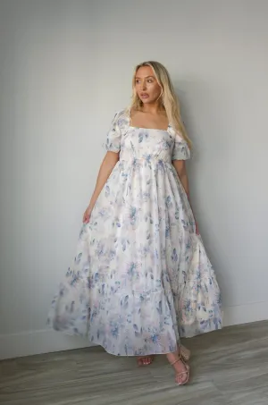 Aria Square Neck Floral Dress