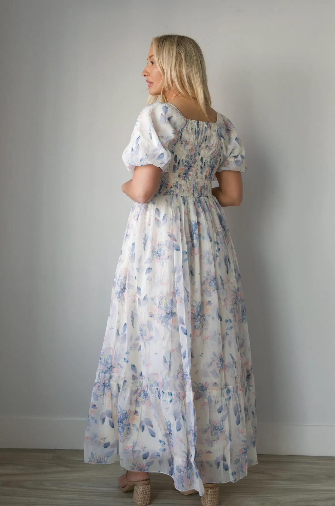 Aria Square Neck Floral Dress