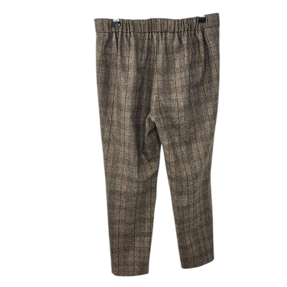 Aritzia Babaton Cohen Wool Cashmere Plaid Check Crop Pant