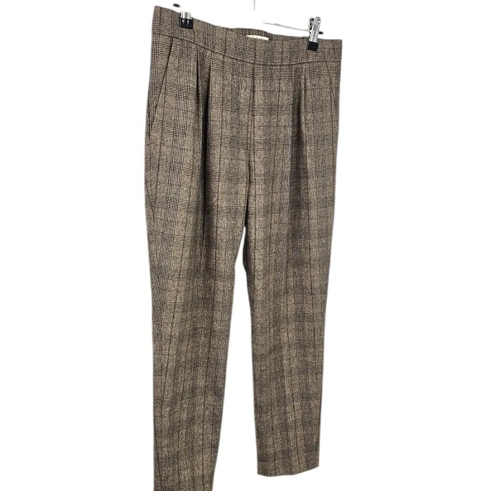 Aritzia Babaton Cohen Wool Cashmere Plaid Check Crop Pant
