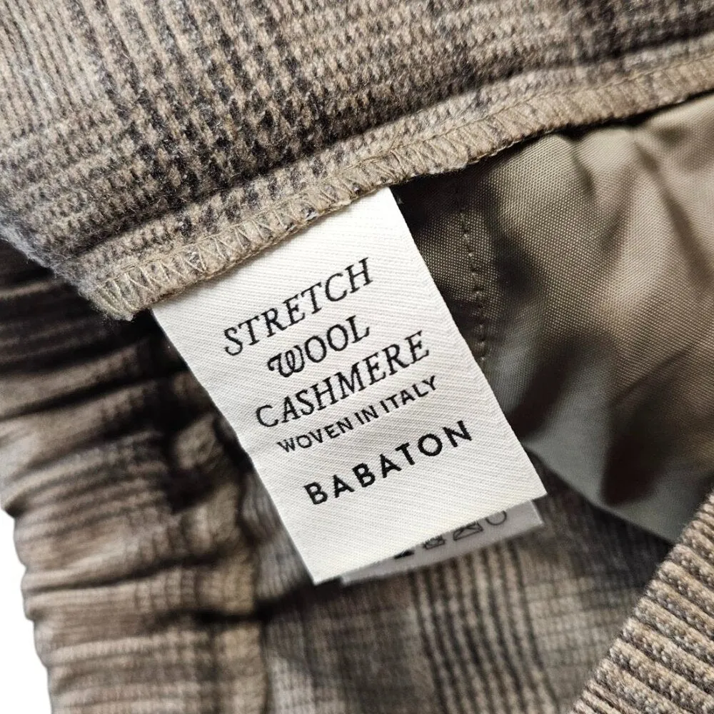 Aritzia Babaton Cohen Wool Cashmere Plaid Check Crop Pant