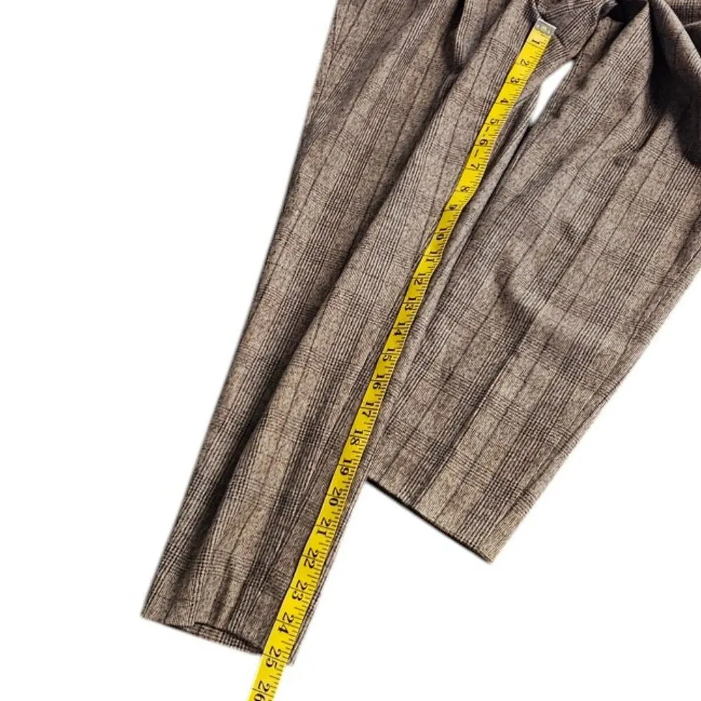 Aritzia Babaton Cohen Wool Cashmere Plaid Check Crop Pant