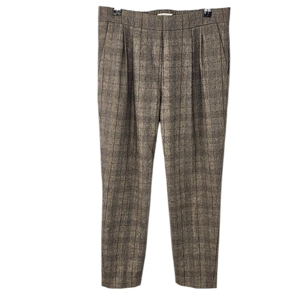 Aritzia Babaton Cohen Wool Cashmere Plaid Check Crop Pant