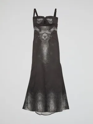 Black Flared Maxi Dress