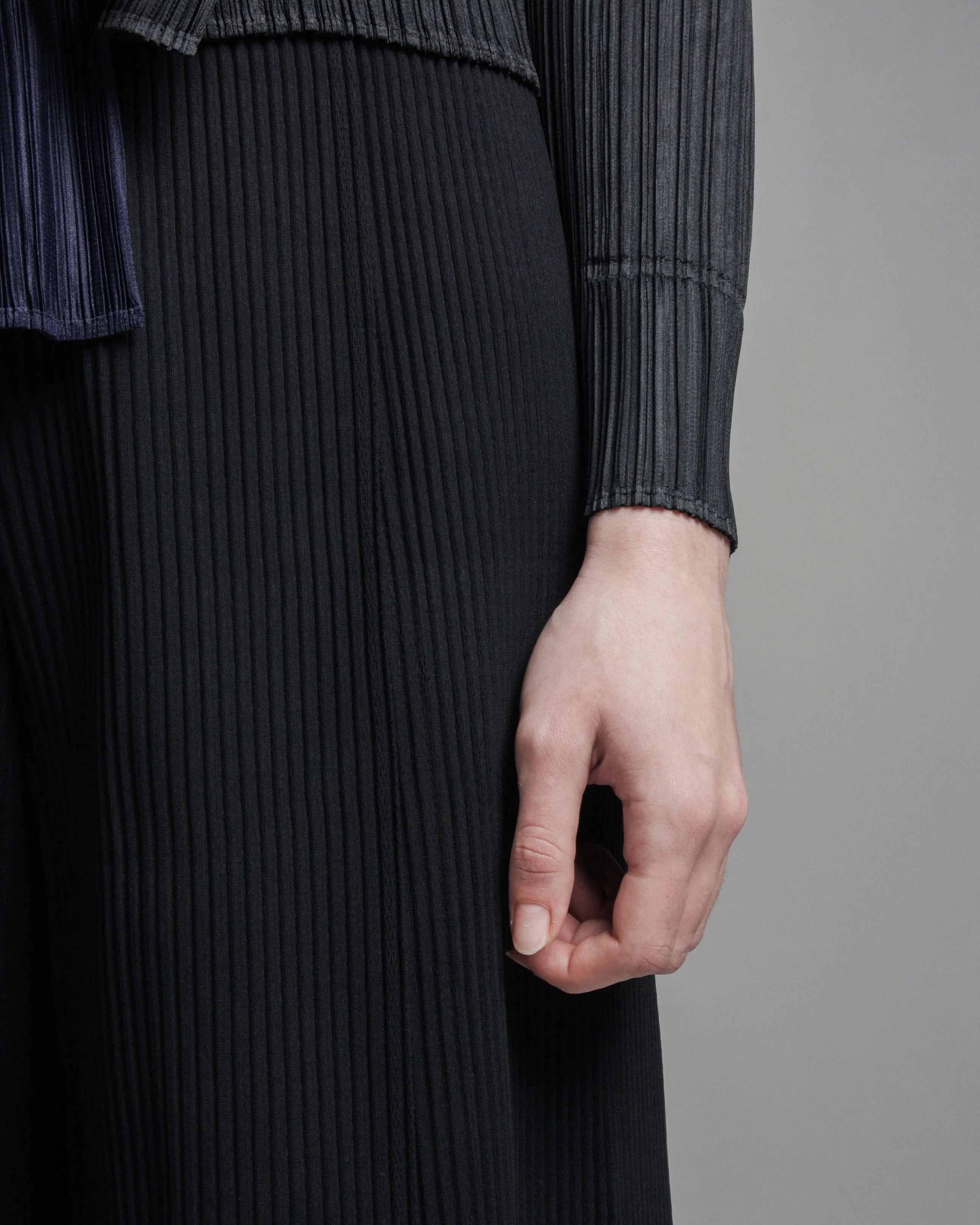 Black Tuck Pleat Pants