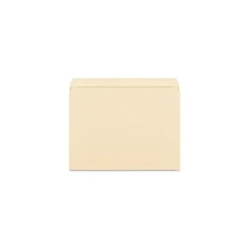 Business Source Straight-Cut 1-ply Tab Heavyweight File Folders - Letter - 8 1/2" x 11" Sheet Size - Straight Tab Cut - 14 pt. Folder Thickness - Manila - Recycled - 50 / Box