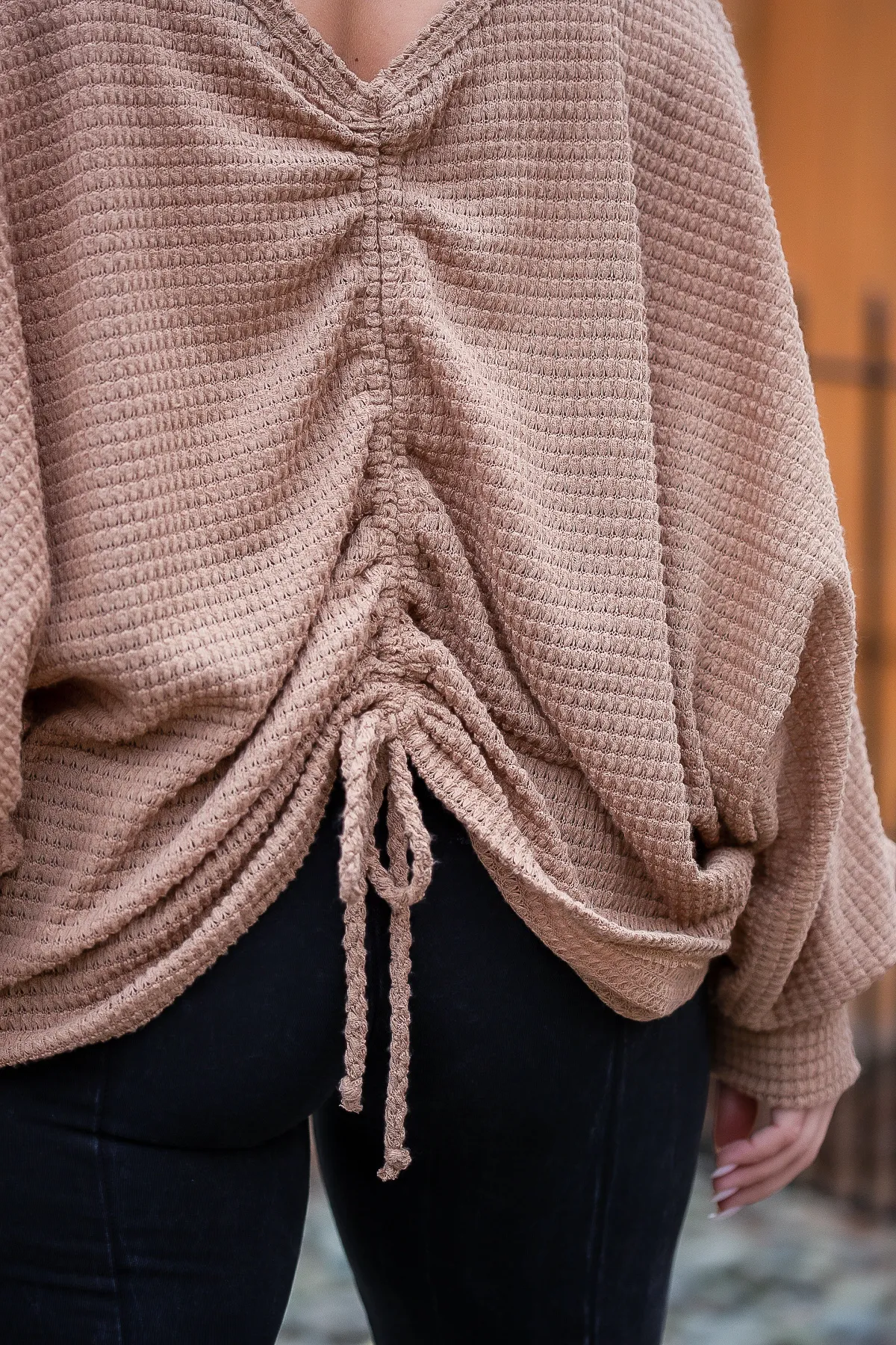 Cocoa Balloon Sleeve Top