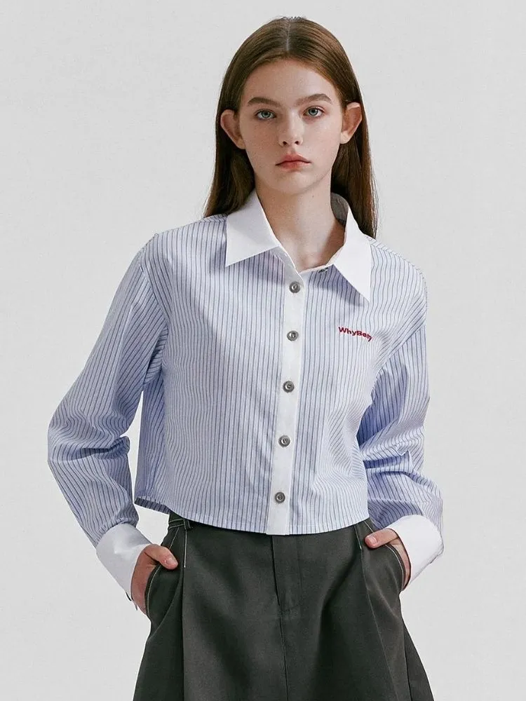 Contrast Color Versatile Striped Shirt