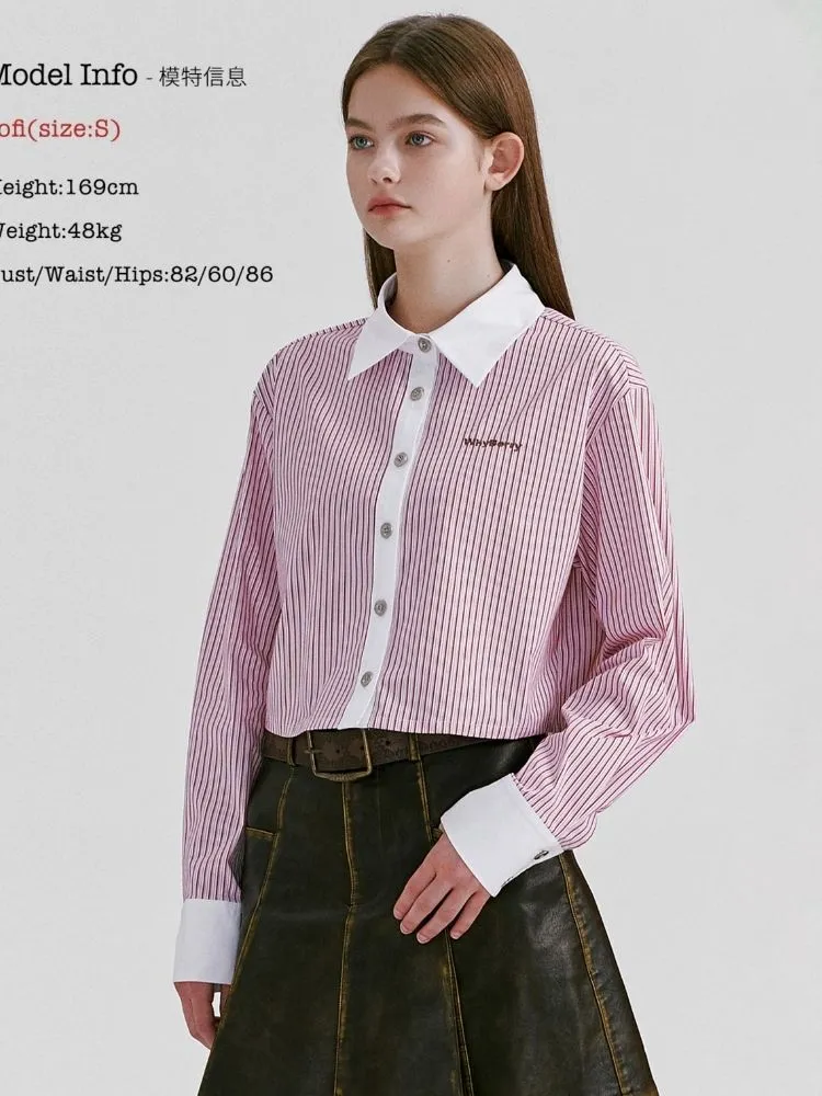 Contrast Color Versatile Striped Shirt