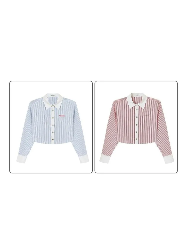 Contrast Color Versatile Striped Shirt