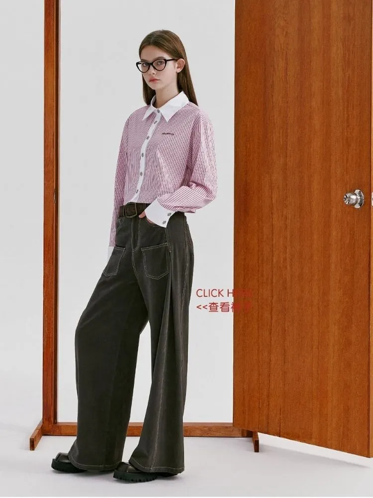 Contrast Color Versatile Striped Shirt