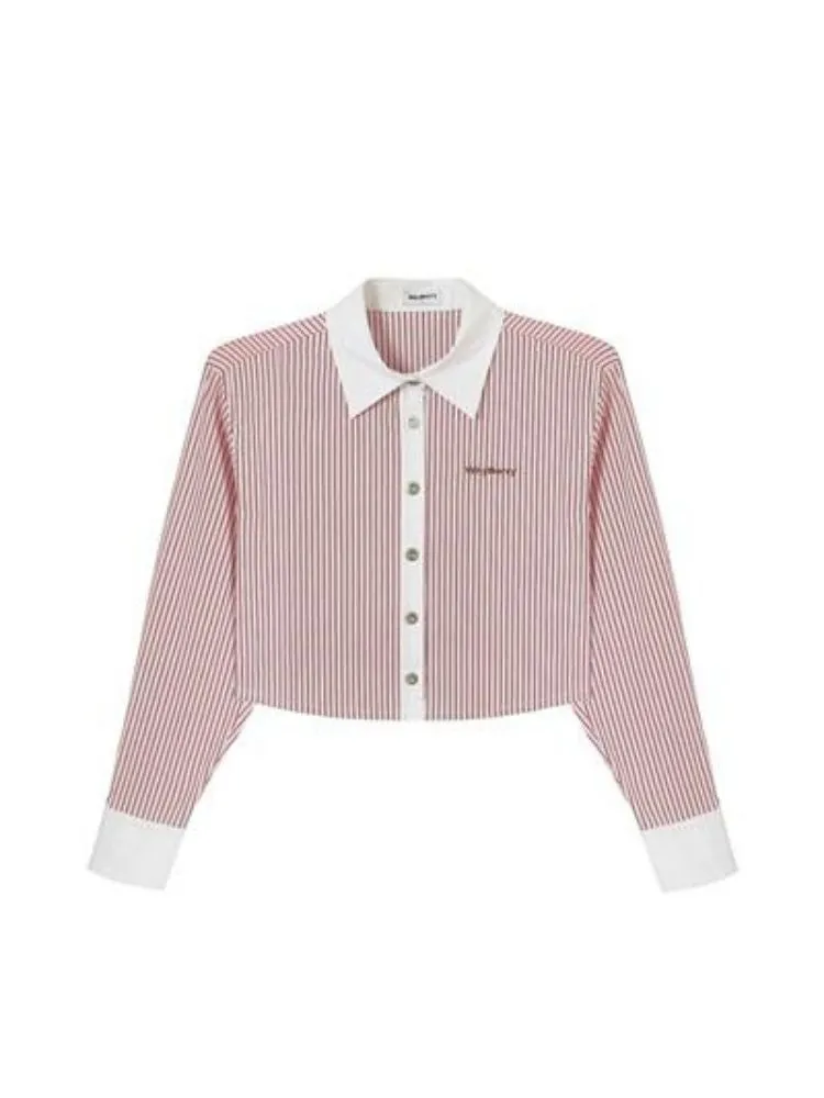 Contrast Color Versatile Striped Shirt