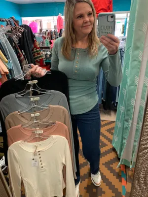 Cozy Brushed Henleys *6 colors*