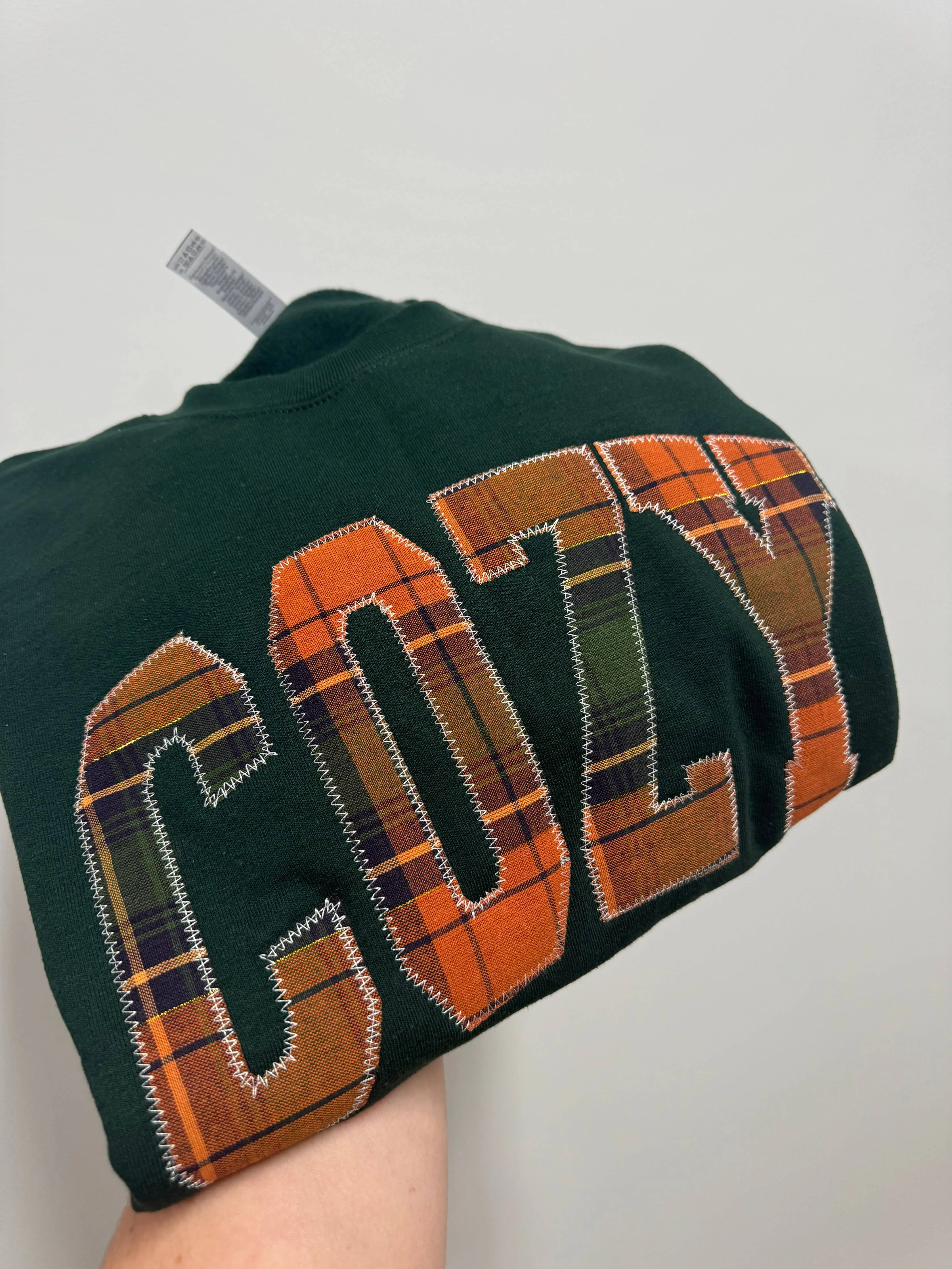 Cozy Plaid Green Sweatshirt