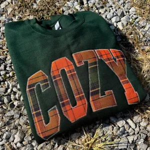 Cozy Plaid Green Sweatshirt