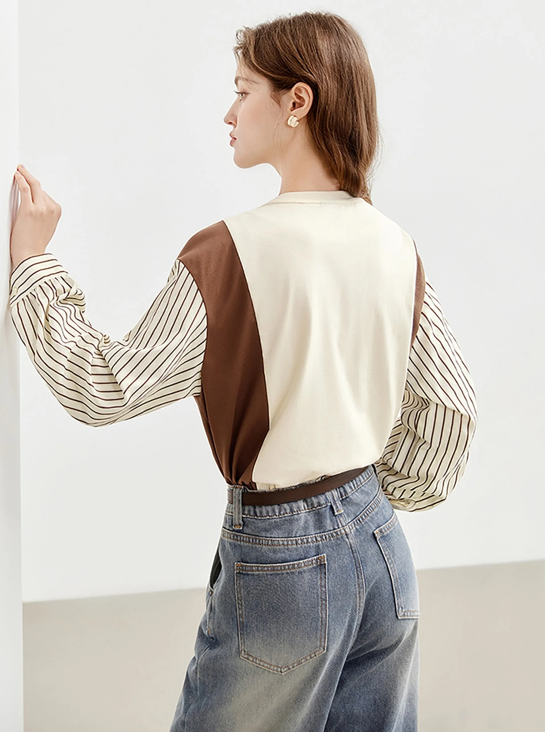 Crew Neck Versatile Long Sleeve T-Shirt