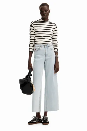 Desigual Denver High Waist Wide Leg Jeans