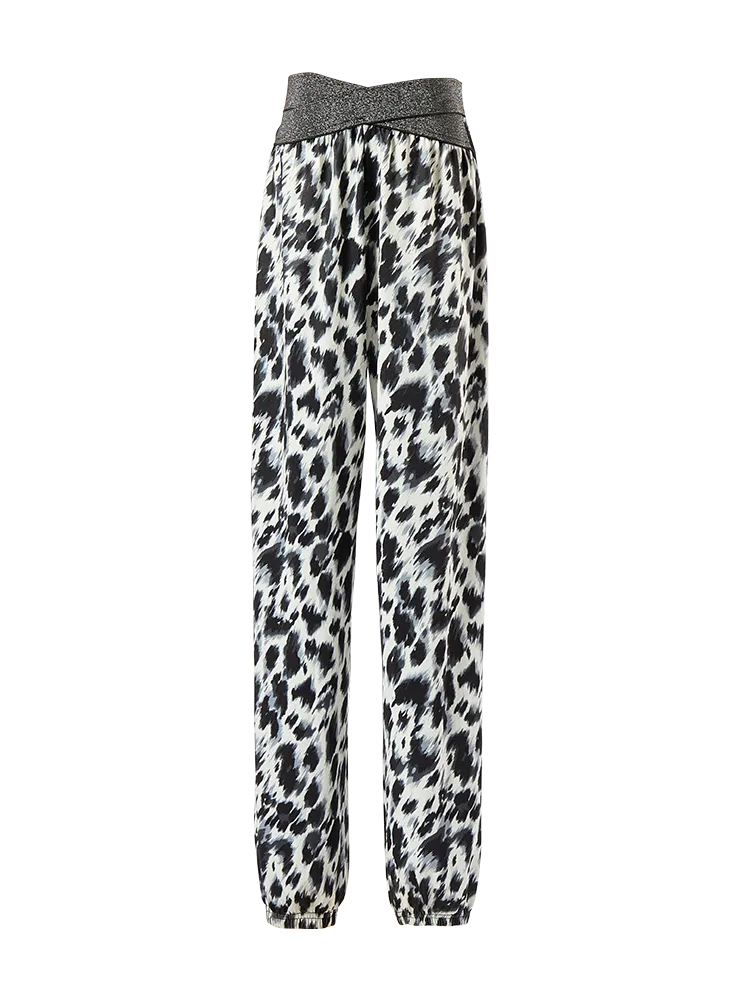 Elastic Waist Hip Pleated Latin Dance Trousers Performance Competition Pants
