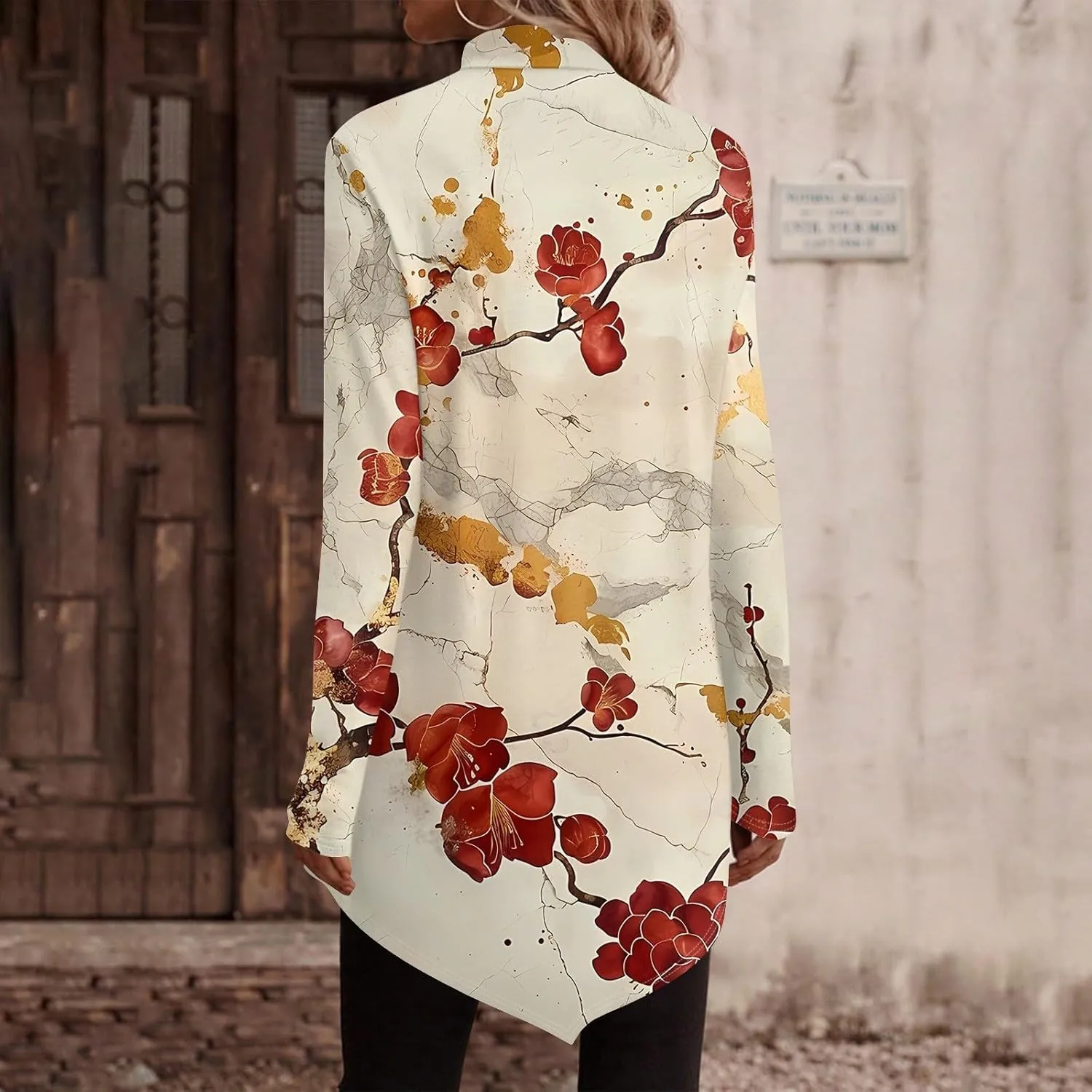 Fall Tops For Women 2024 Casual Long Sleeve Pullover Fashion Print Oversized Sweatshirt Flannel Soft T Shirts