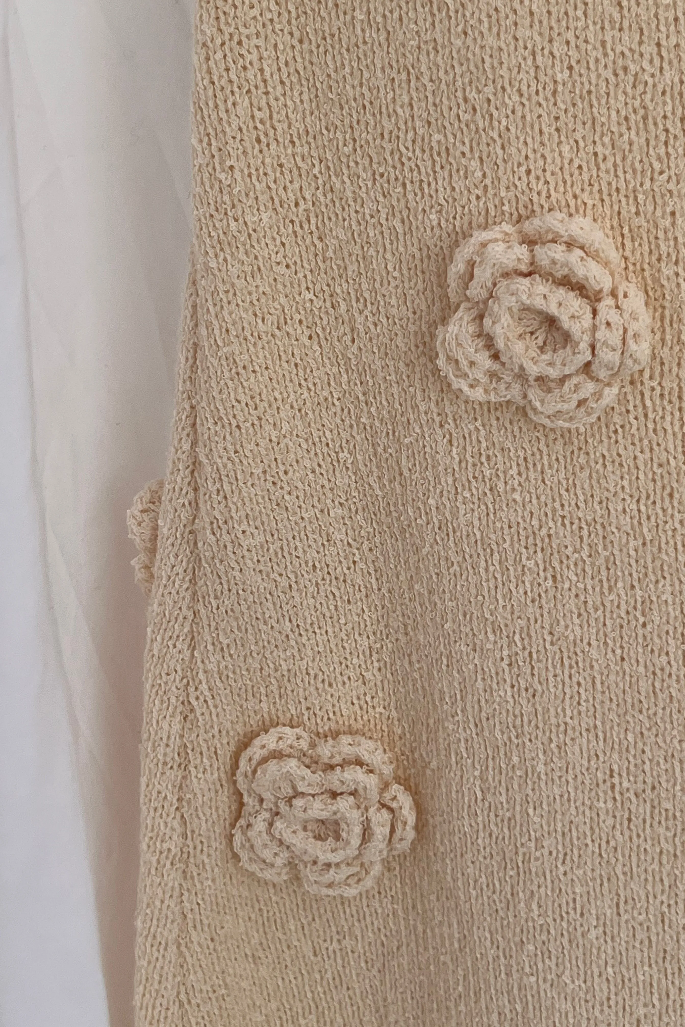 Floral Appliqué Mini Halter Dress