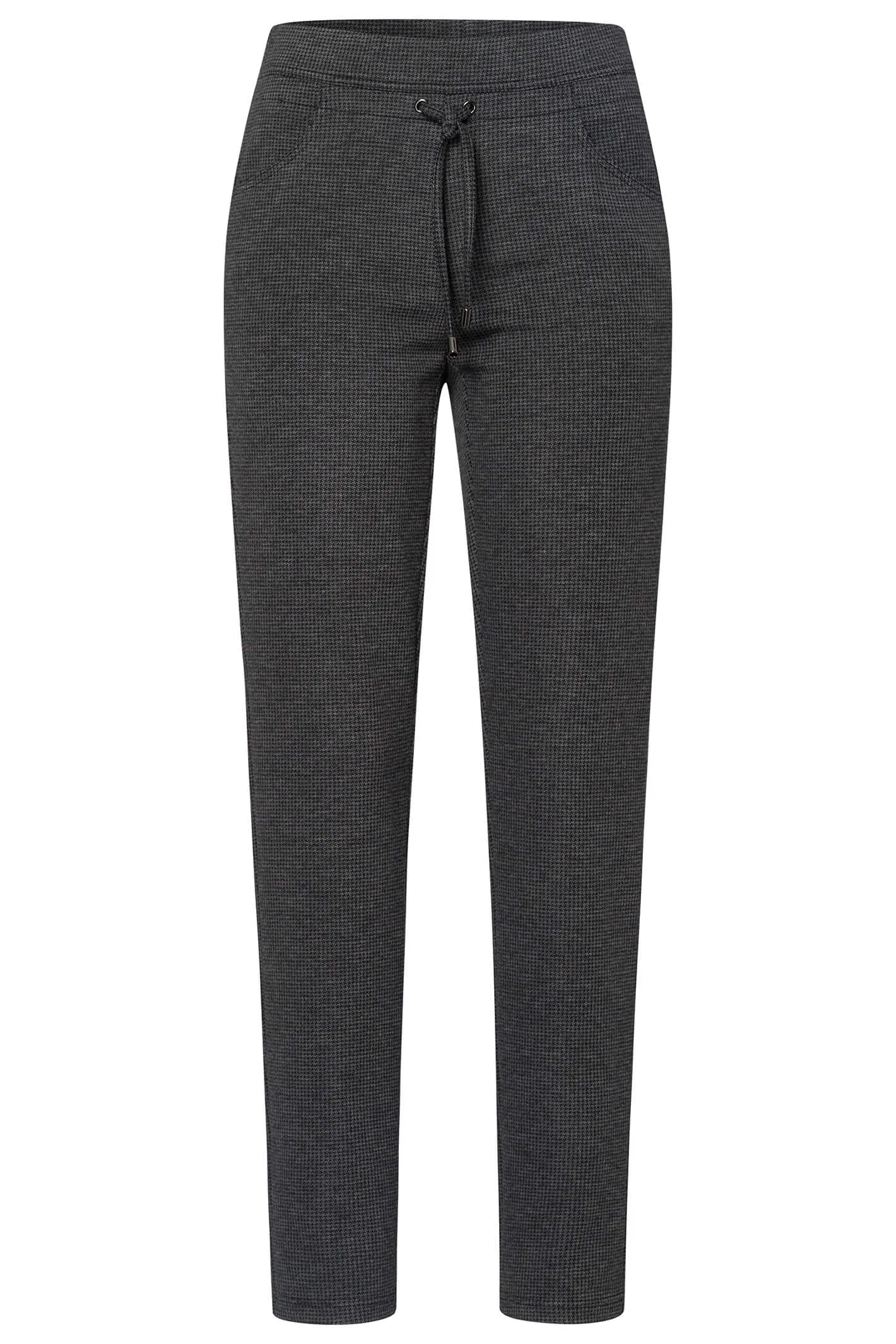 Frank Walder Brenda 308602 009 098 Grey Check Pull-On Trousers