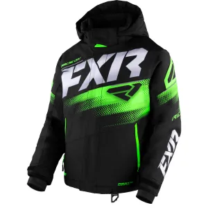 FXR Child Boost Snowmobile Jacket Black/Lime