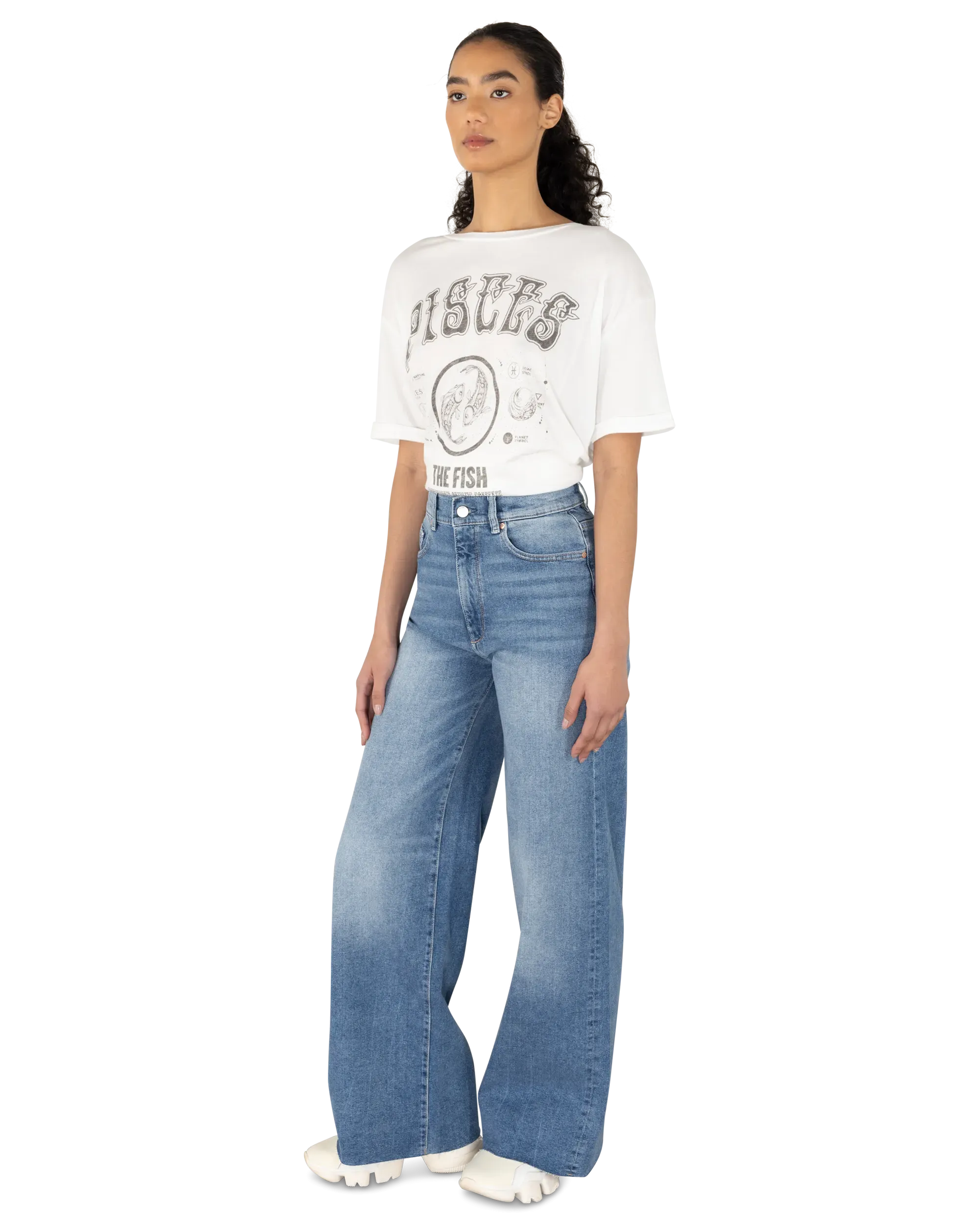 Hepburn Wide Leg High Rise 32" Jeans
