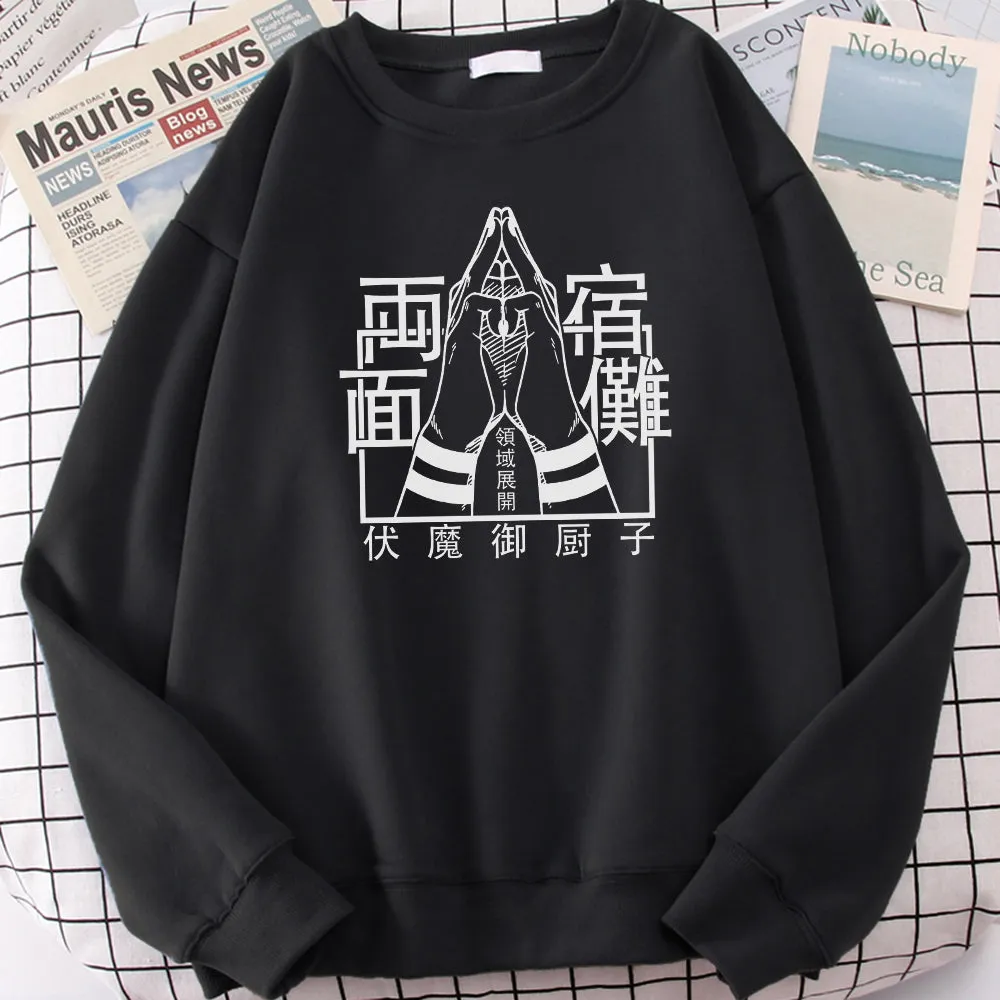 Hot Sale Ryomen Sukuna Comfortable Casual Tops Anime Jujutsu Kaisen Print Hoodie