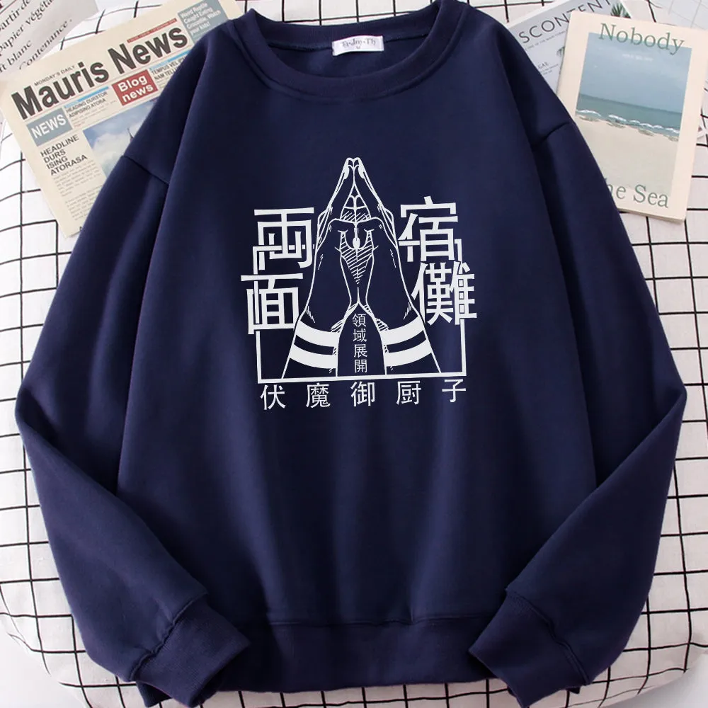 Hot Sale Ryomen Sukuna Comfortable Casual Tops Anime Jujutsu Kaisen Print Hoodie