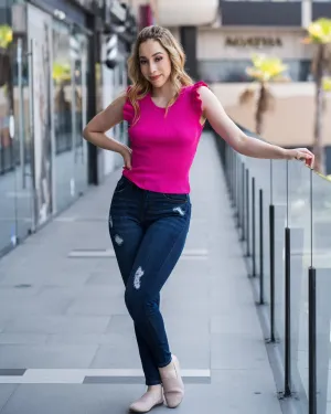 Jeans super stretch skinny 5 bolsillos