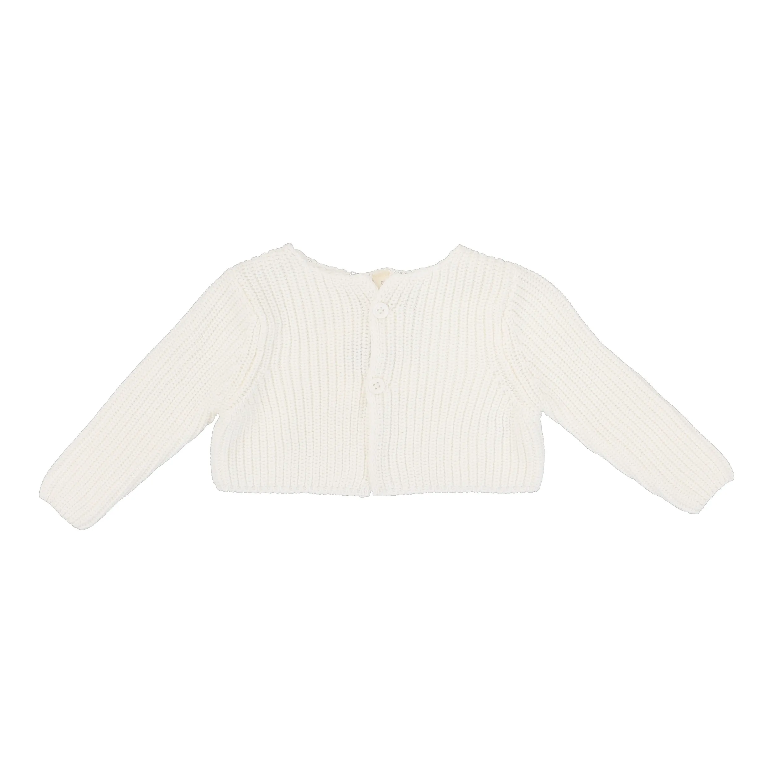 LILETTE  BY LIL LEGS  BY LIL LEGS WINTER WHITE CHUNKY KNIT SHRUG