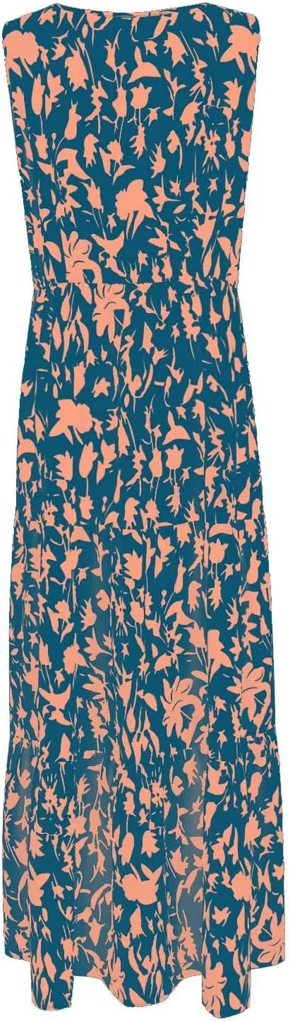 Long Dresses for Women Summer Flowy Dresses Sleeveless Sundresses Beach Aline Dresses 2025 Formal V Neck Wedding Dress