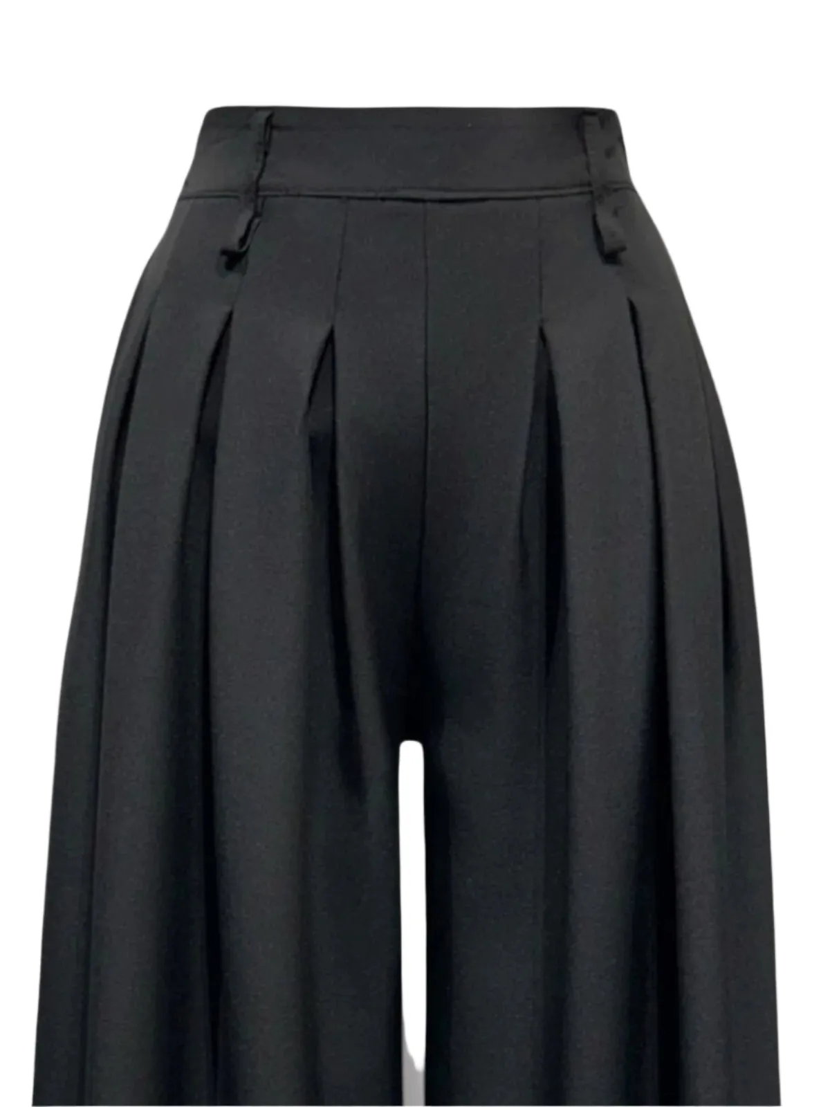 Long Fluid Wide Leg Italian Trousers