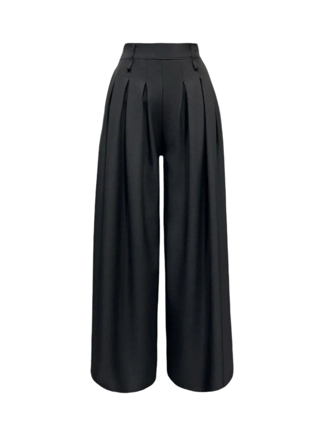 Long Fluid Wide Leg Italian Trousers