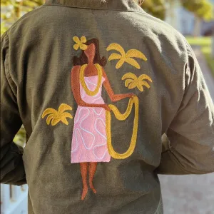 Make Lei Mod Dress - Vintage Chain Stitch Jacket