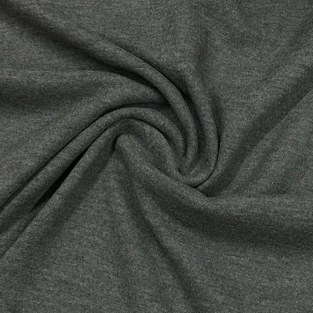 Medium Gray Heather Boiled Wool Fabric