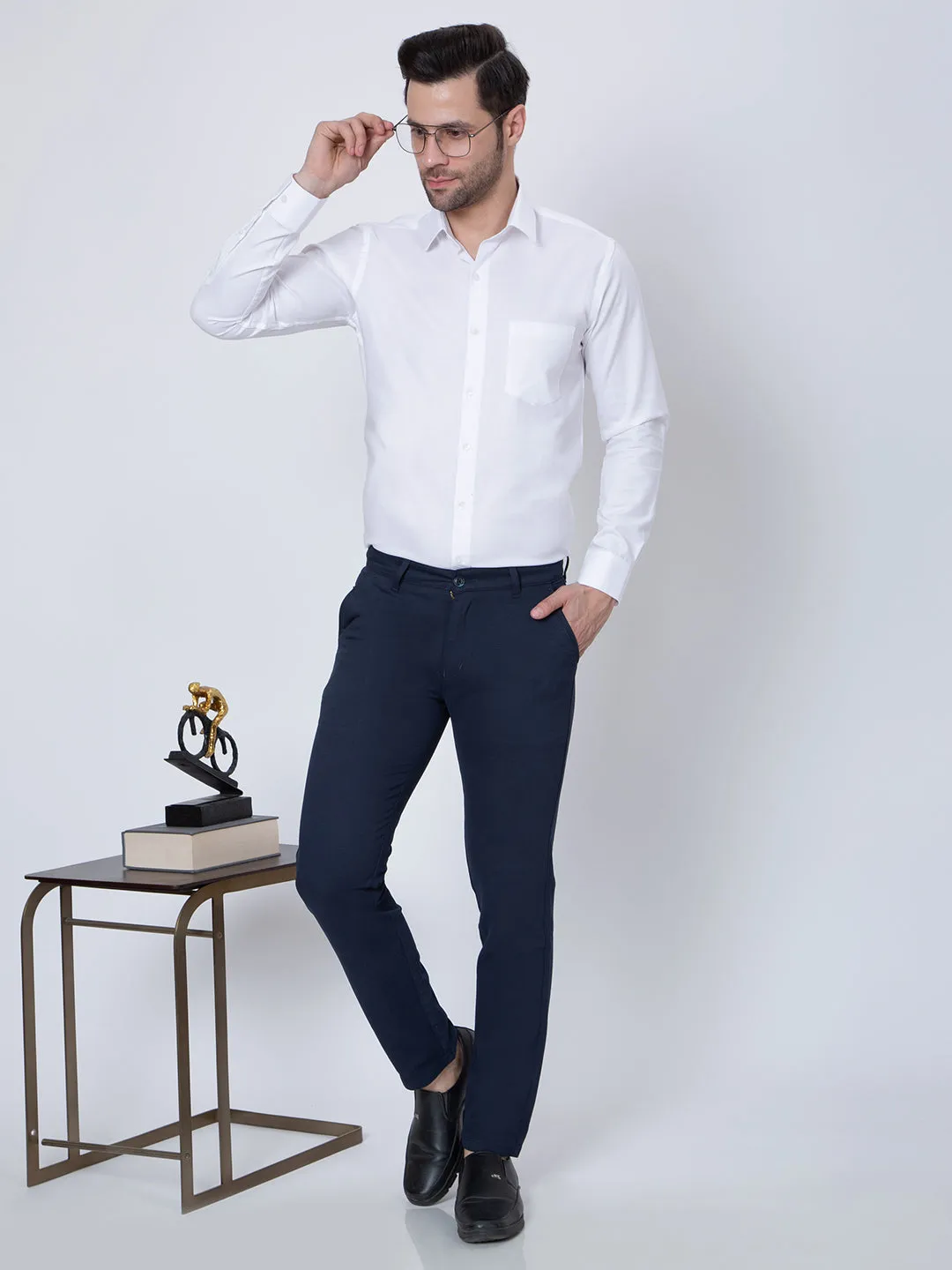 Men Cotton Regular Fit Trousers