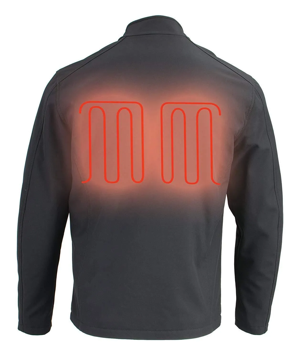 Milwaukee Performance-MPM1762SET-Men's Zipper Front Heated Soft Shell Jacket w/ Front & Back Heating Elements includes portable battery pack
