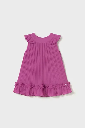 mini girl pleat chiffon dress