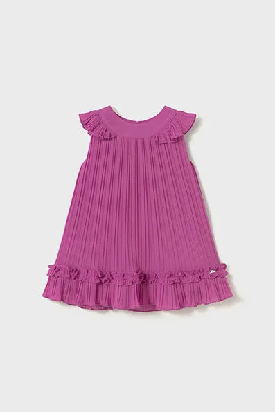 mini girl pleat chiffon dress