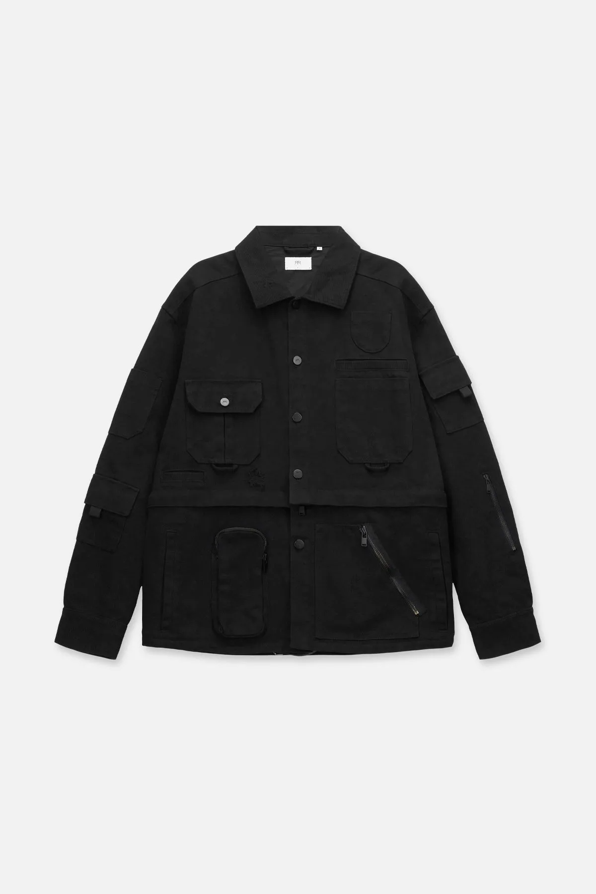 MULTI POCKET JACKET | BLACK DESTROYED